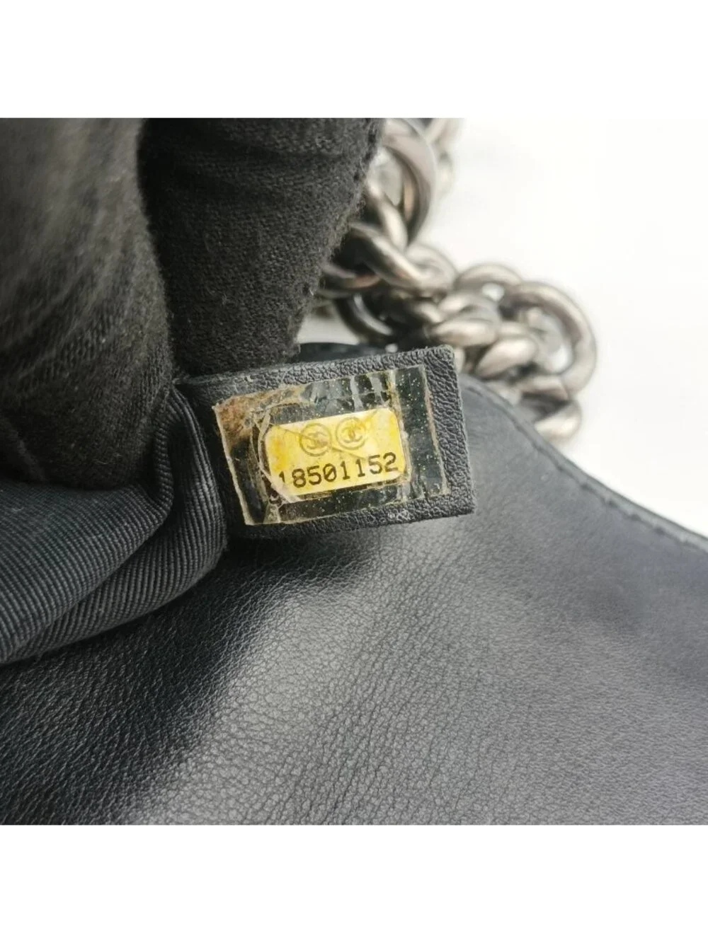 Chanel Boy Black Patent Shoulder Bag